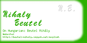 mihaly beutel business card